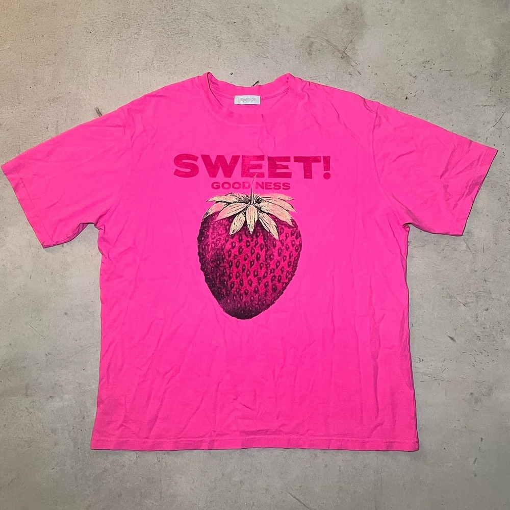 Free People x Ragabond Studio Women’s XL Strawberry Graphic Tee Pink Sweet